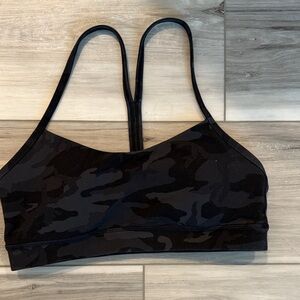 Lululemon Flow Y Bra Nulu Incognito Camo Multi Grey